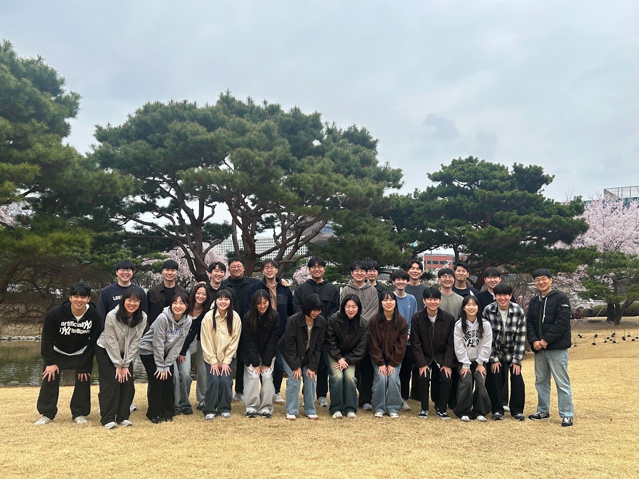 CMDD lab group outdoors at KAIST